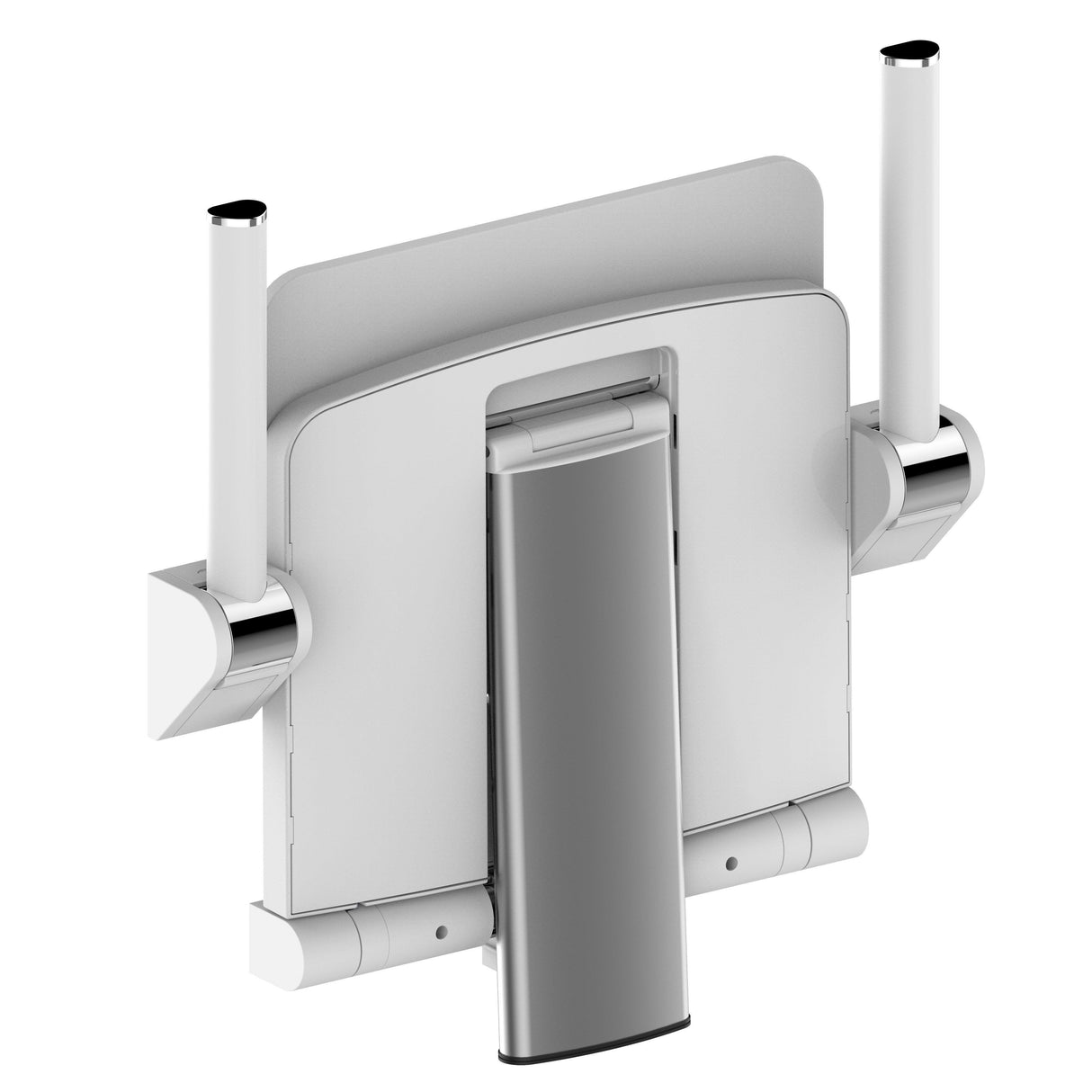 AKW Onyx Compact Shower Seat with Back and Arms - White - Adaptation Supplies