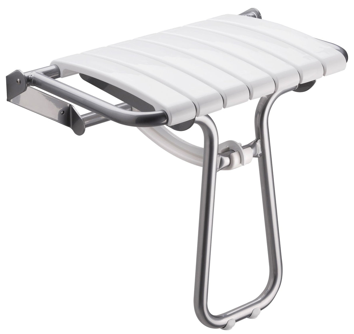 white seat with chrome leg