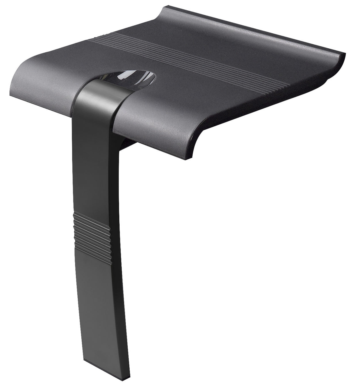 Modern black faucet on a white background