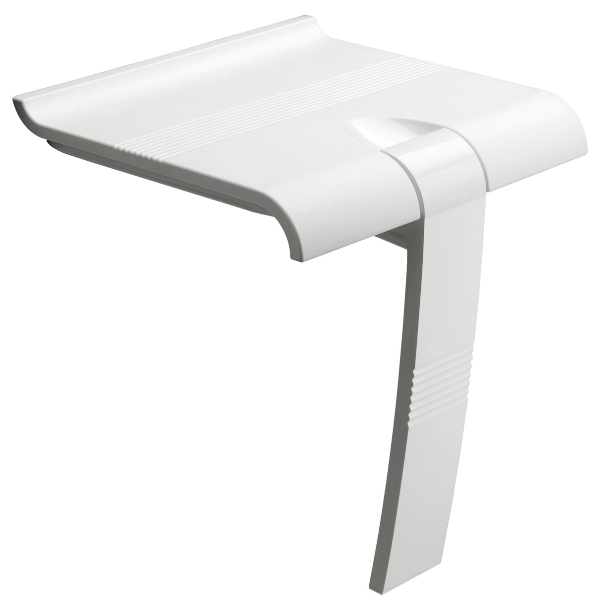White modern side table on a white background