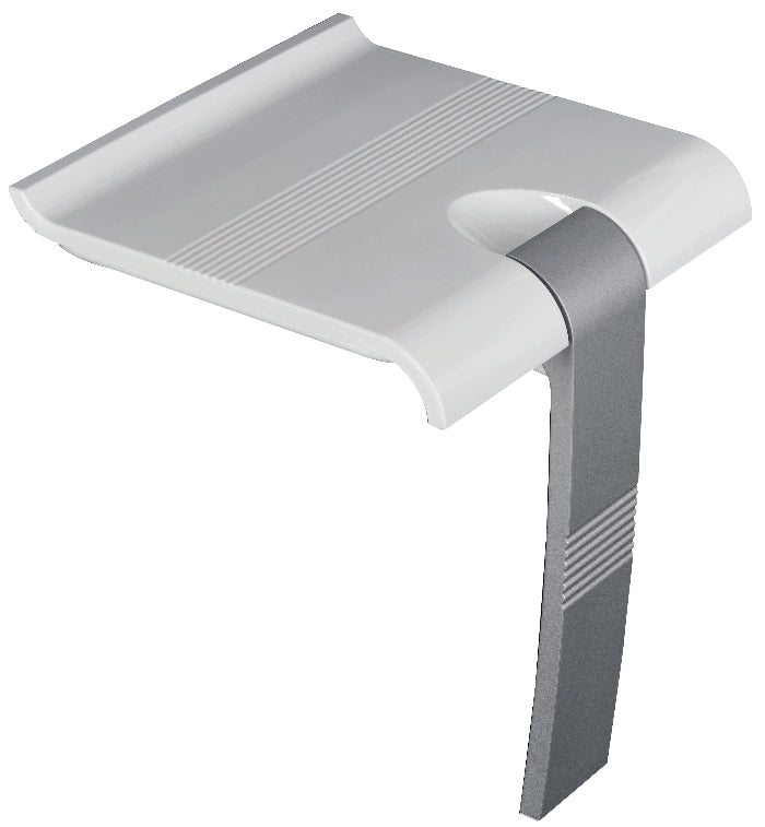 Modern bathroom faucet with a white and gray design on a white background