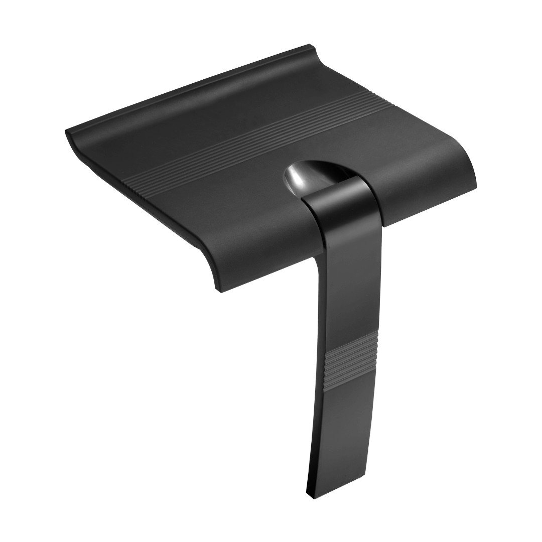 Black bathroom faucet on a white background