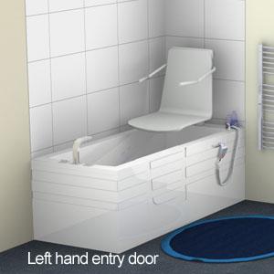 AKW Shakerley Assistive Bath with Seat Lift - 1690x690mm LH - Adaptation Supplies