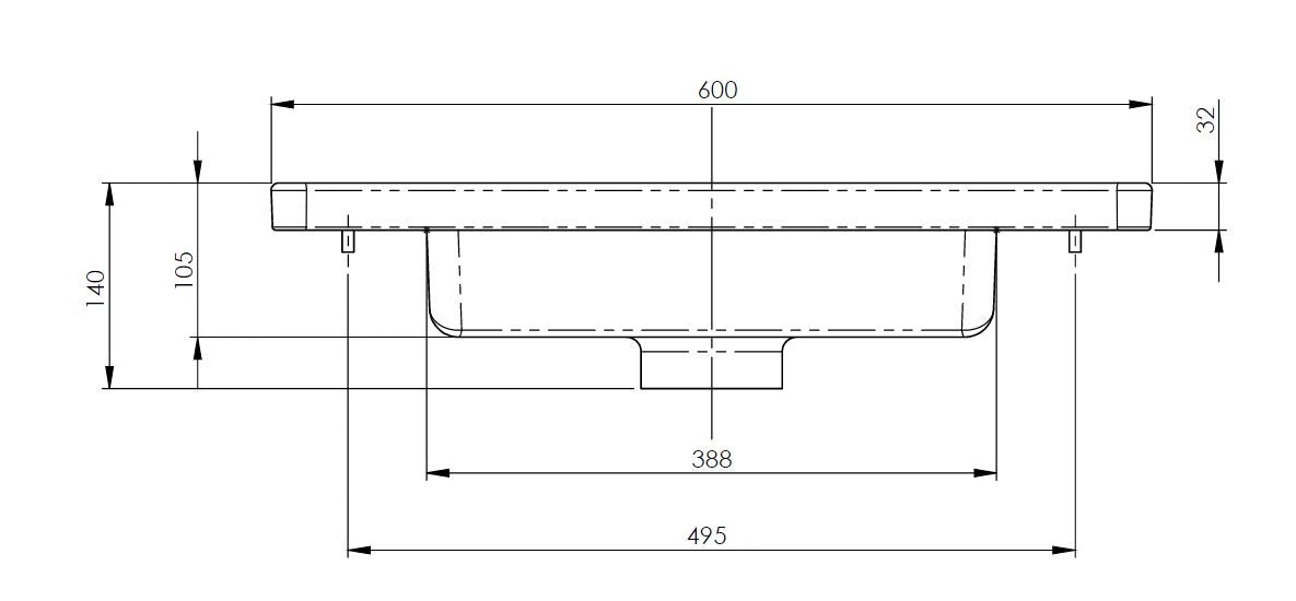AKW Onyx Ergonomic Wash Basin Only