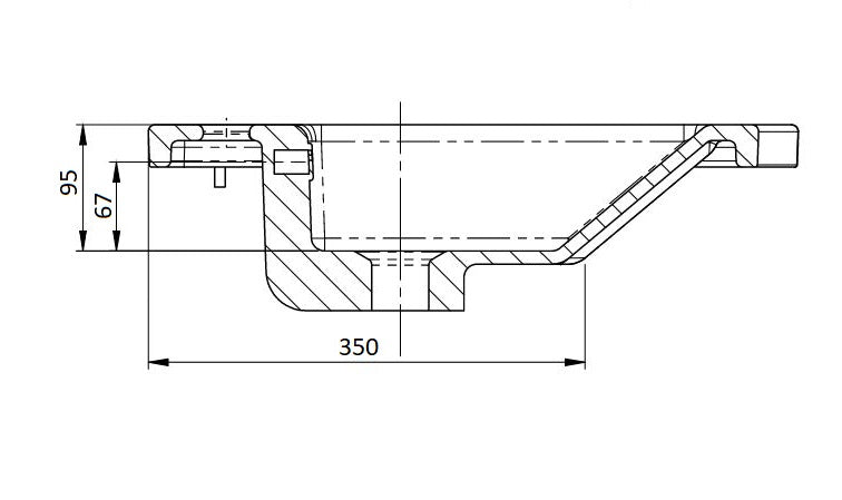 AKW Onyx Ergonomic Wash Basin Only