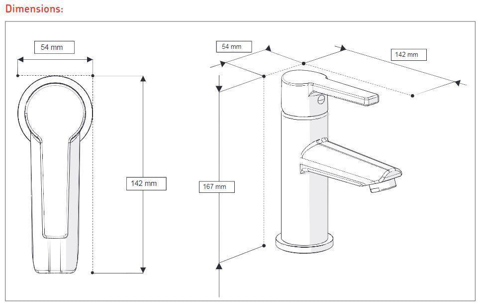 AKW Monobloc Spray Mixer Tap - Polished Chrome Finish - Adaptation Supplies