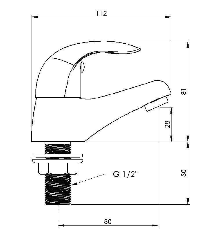 AKW Denova Wash Basin Taps (Pair) - Lever Handle Basin Taps - Adaptation Supplies
