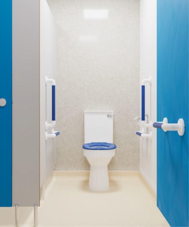 AKW Close Coupled Ambulant Doc M Pack Fluted Blue - Adaptation Supplies