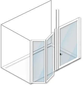 MOD 4 Half Height Shower Doors - Adaptation Supplies