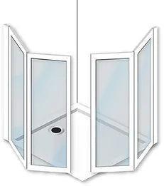 MOD 9 Half Height Shower Doors - Adaptation Supplies