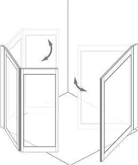 MOD 10 Half Height Shower Doors - Adaptation Supplies