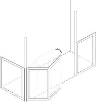 MOD 4 XXP Half Height Shower Doors - Adaptation Supplies