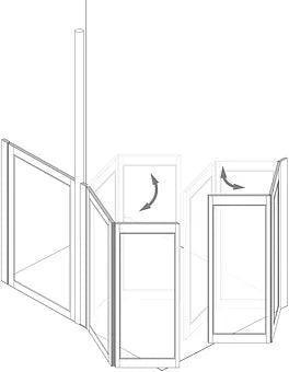 MOD 7 Half Height Shower Doors - Adaptation Supplies
