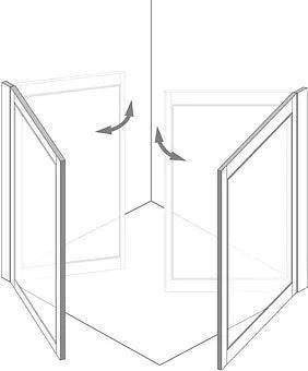 MOD 8 Half Height Shower Doors - Adaptation Supplies