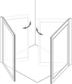 MOD 8 Half Height Shower Doors - Adaptation Supplies