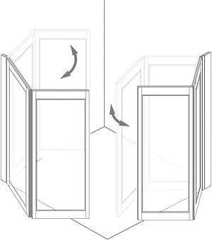 MOD 9 Half Height Shower Doors - Adaptation Supplies