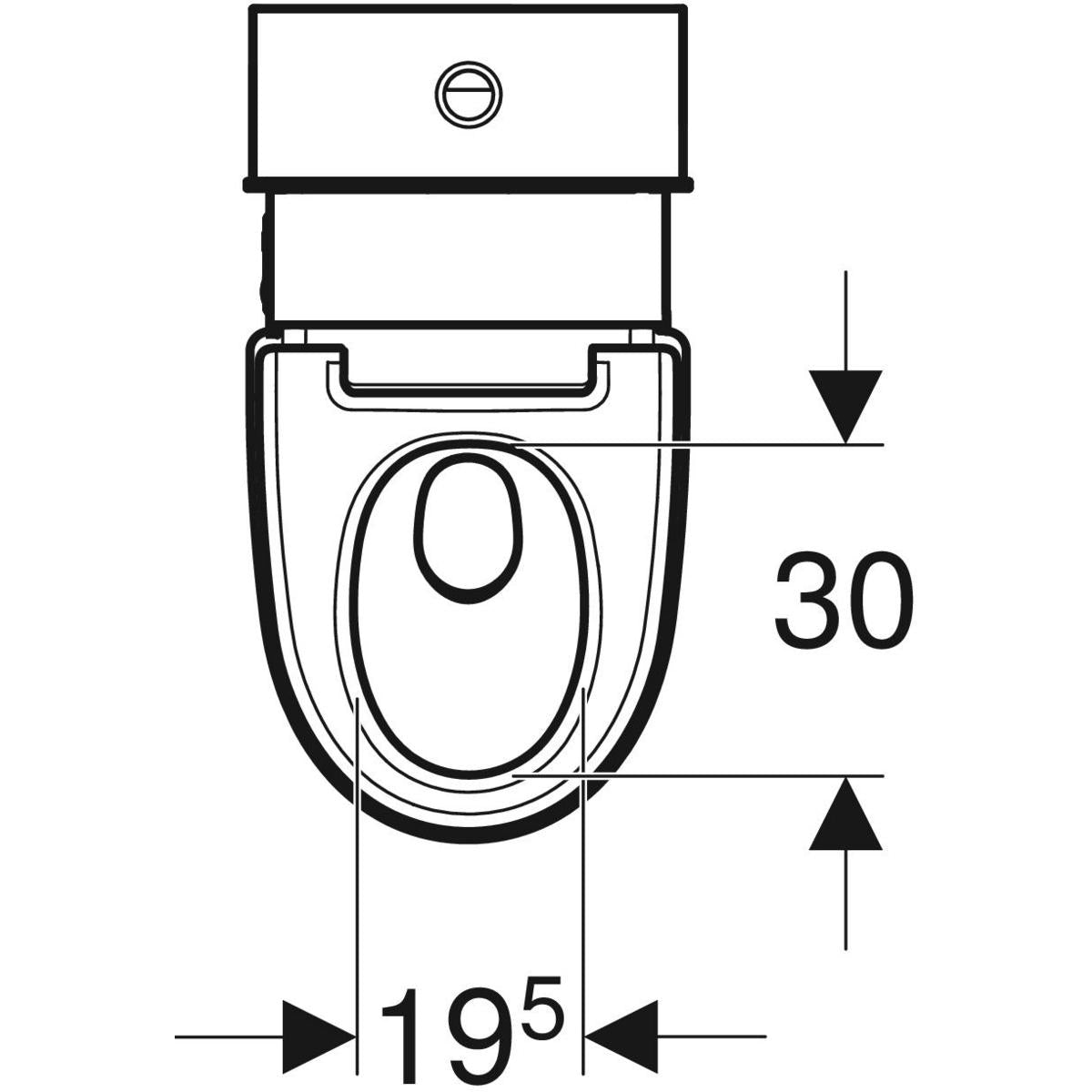 Technical drawing of a cylindrical component with dimensions labeled