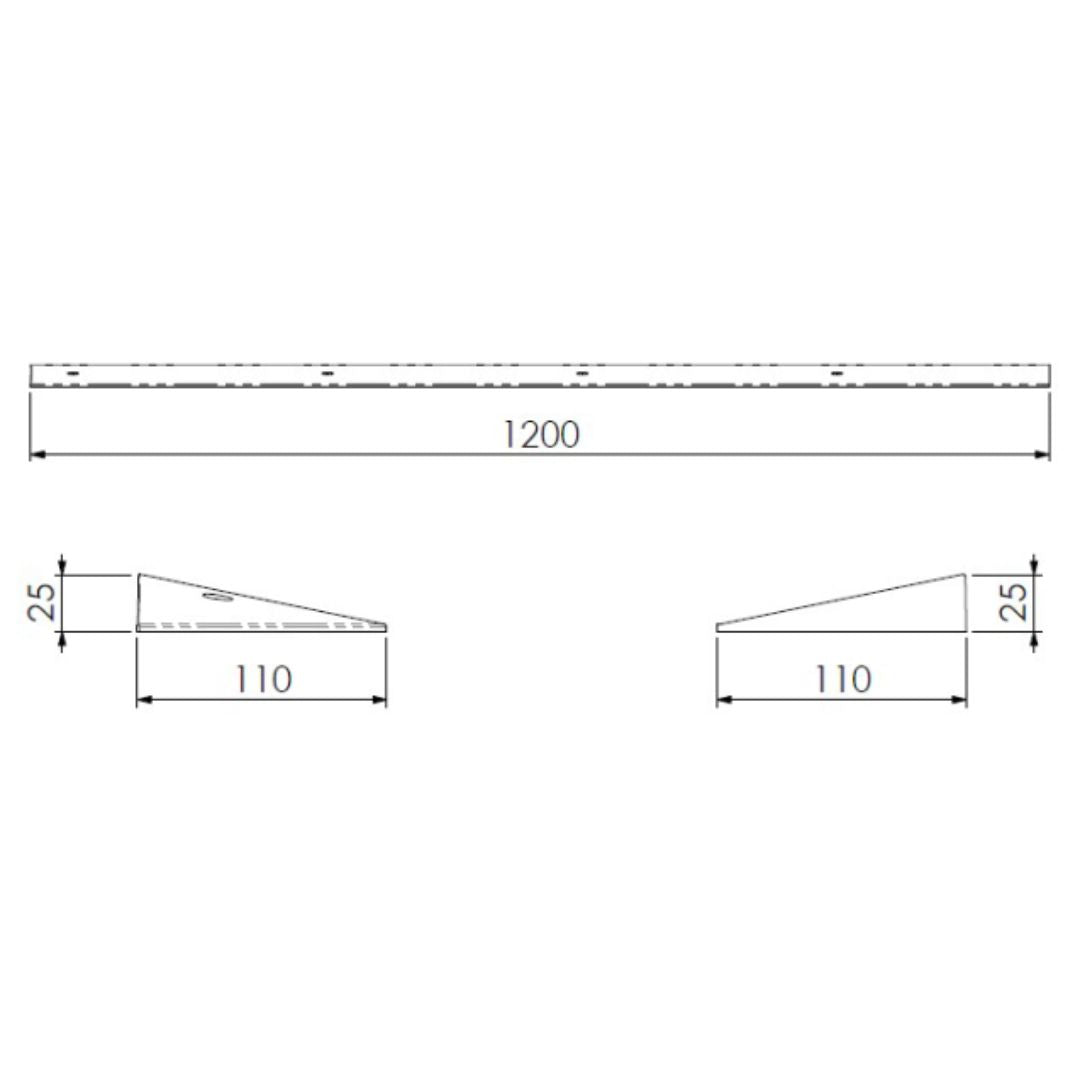 AKW Onyx Exclusif Shower Tray Ramp