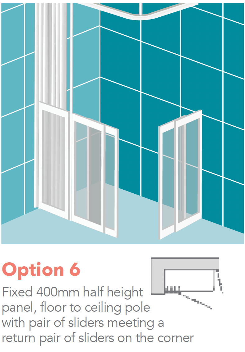 Impey Elevate Half Height Shower Doors Option 6