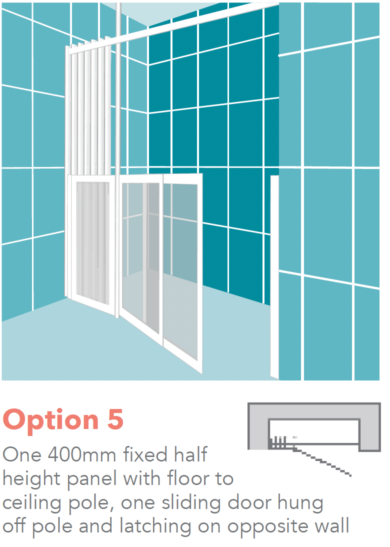 Impey Elevate Half Height Shower Doors Option 5