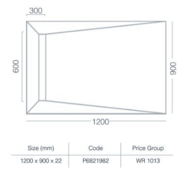Linear Wetroom Dec 22mm Tile or Vinyl Level Access Former
