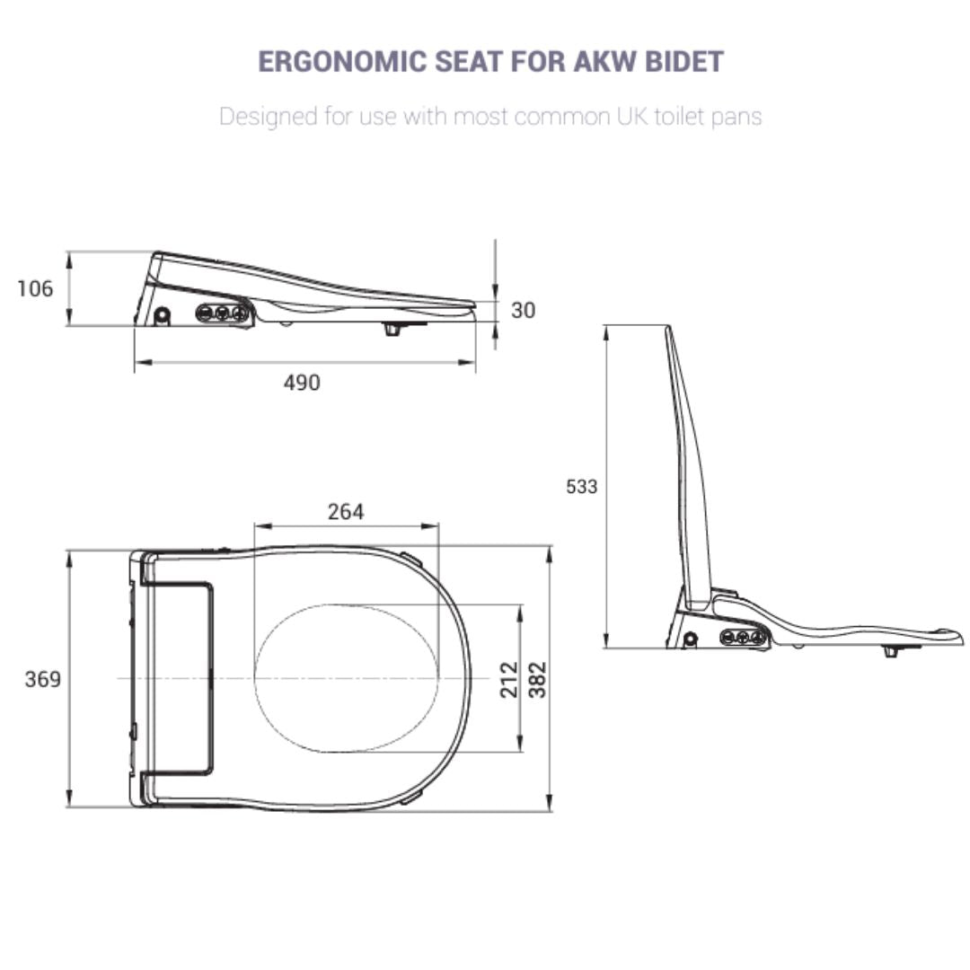 AKW Side-Entry Bidet Seat