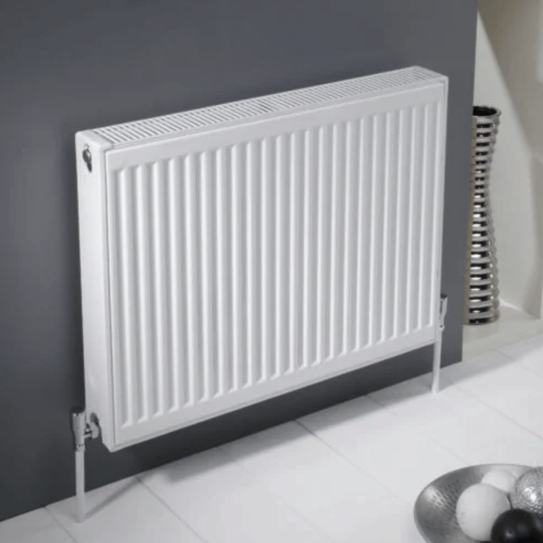 White radiator in modern setting