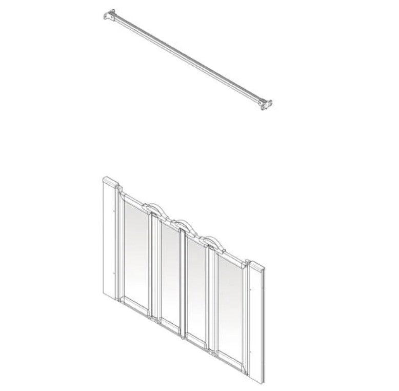 AKW Option N Half Height Shower Screens 750mm Care Screens