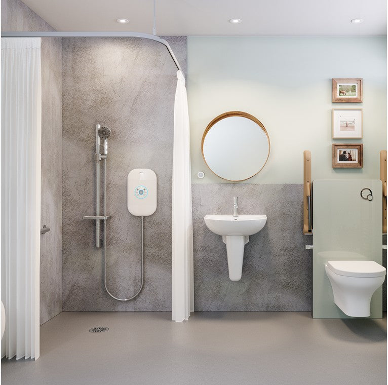 AKW SmartCare Plus Electric Shower 9.5kW and Wireless Pump Module