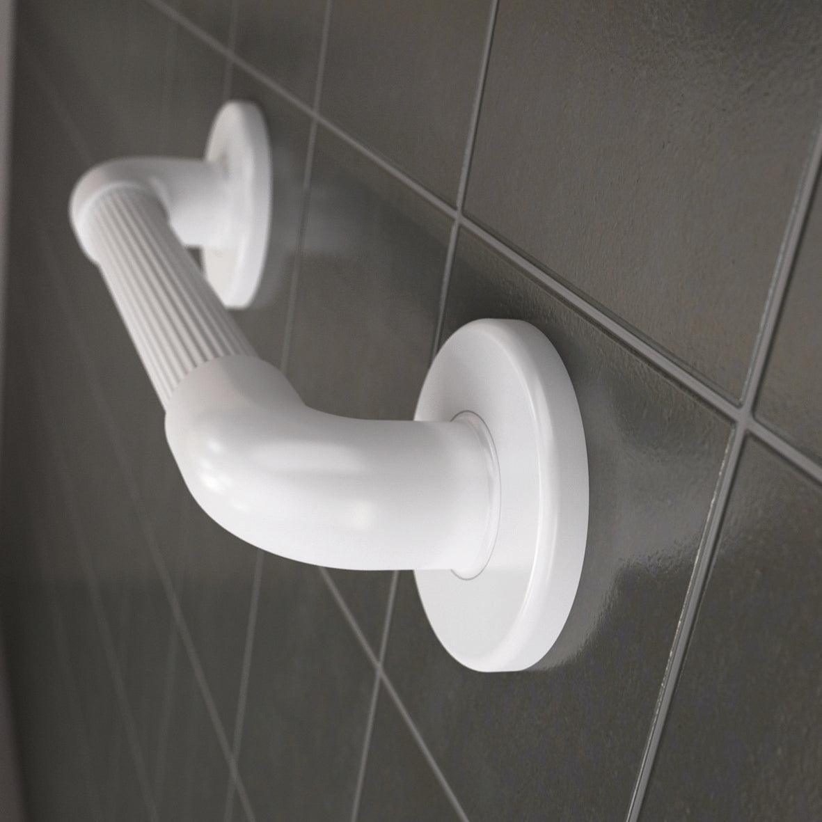 AKW Plastic Fluted White Grab Rail - Adaptation Supplies