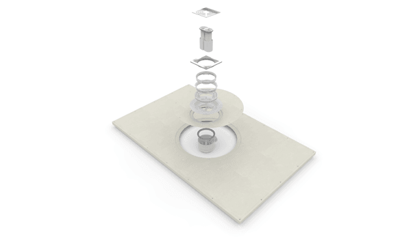 Impey Aqua-Dec EasyFit Wetroom Floor Former Including Horzontal Tiled Waste - Adaptation Supplies