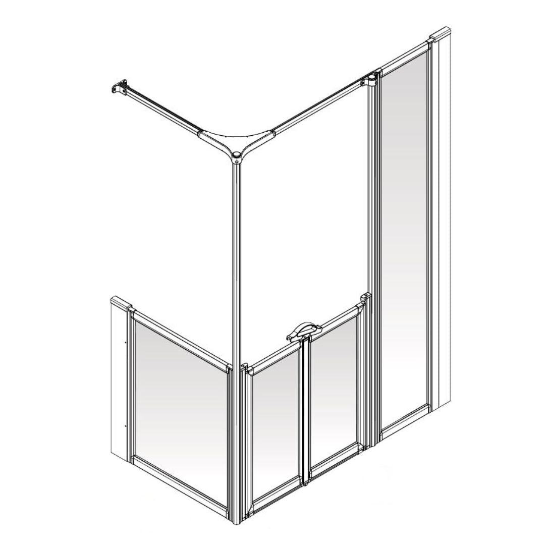 AKW Option YF Full Height Shower Screens