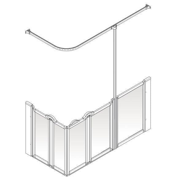 AKW Option XW Half Height Shower Screens