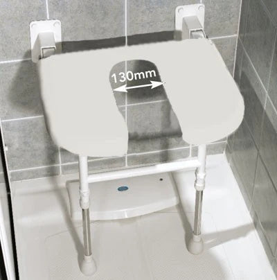 AKW 4000 Series Standard Fold Up Horseshoe Unpadded Shower Seat