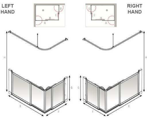 AKW Option SE 750mm High Shower Screens - Adaptation Supplies Ltd
