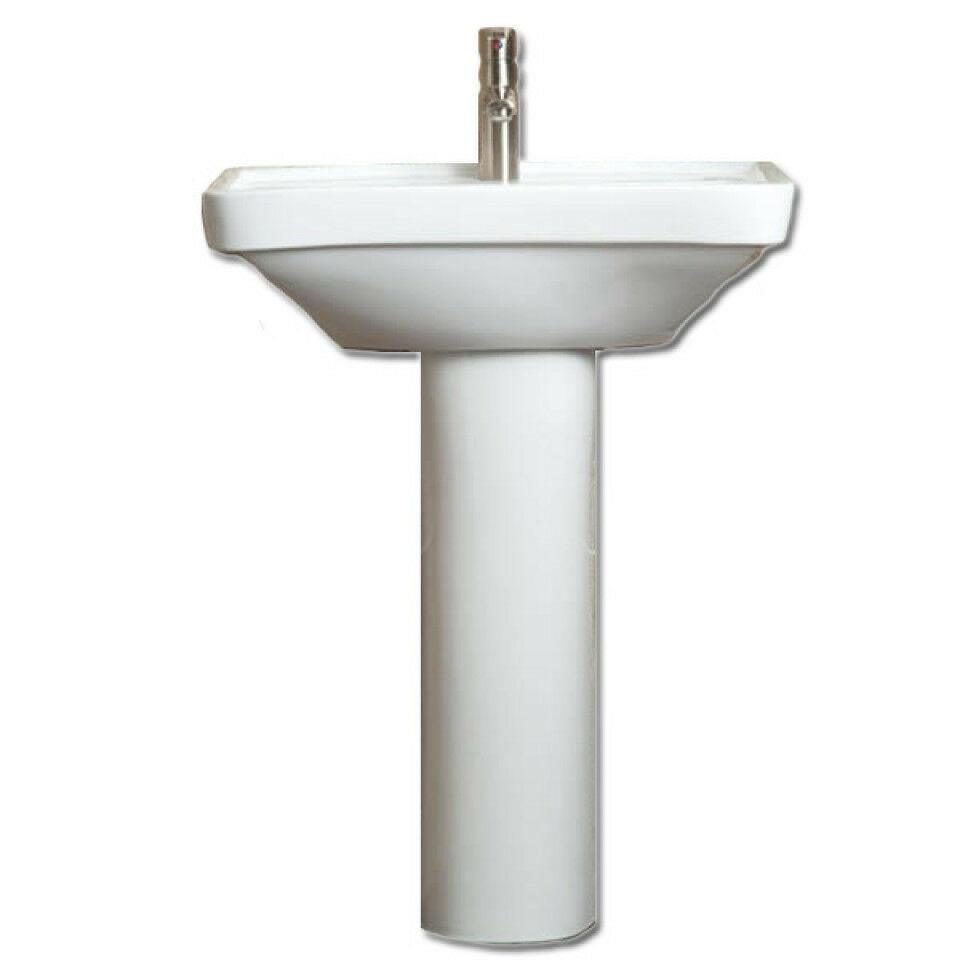 AKW Livensa Wash Basin with Full Pedestal Ergonoic Concave Design - Adaptation Supplies Ltd