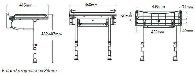 AKW Series 2000 Shower Seats - Adaptation Supplies Ltd