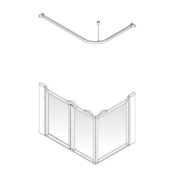 AKW Option A 750mm High Shower Screens - Adaptation Supplies Ltd