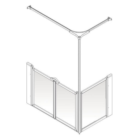 AKW Option C Half Height Shower Screens 750mm Care Screens - Adaptation Supplies