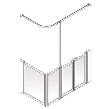 AKW Option D Half Height Shower Screens 750mm Care Screens - Adaptation Supplies