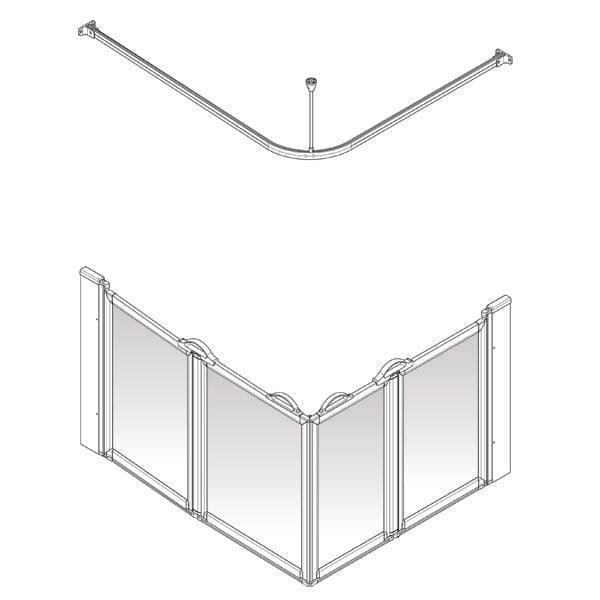 AKW Option E Half Height Shower Screens 750mm Care Screens - Adaptation Supplies