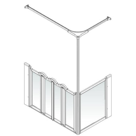 AKW Option K Half Height Shower Screens 750mm Care Screens - Adaptation Supplies