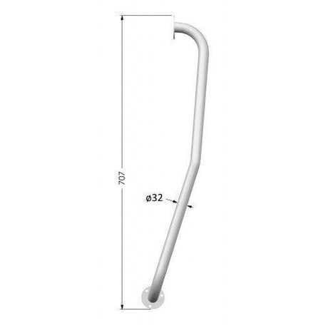 AKW White Powder Coated 32mm Diameter Steel Newel Rail - Adaptation Supplies