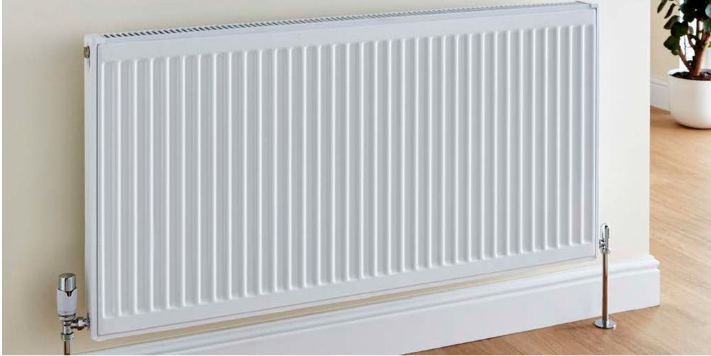 White convertor radiator in modern setting