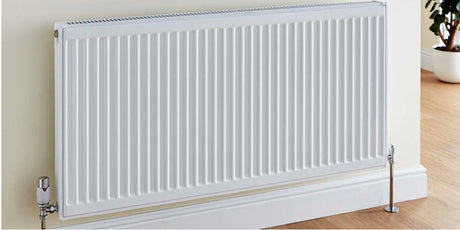 White convertor radiator in modern setting