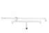 AKW 1110x300x300 Stand Alone T shape SS epoxy grab rail - White