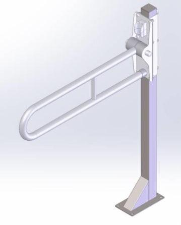 AKW Free Standing Pillar for Fold Up Rail - Adaptation Supplies