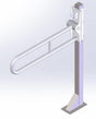 AKW Free Standing Pillar for Fold Up Rail - Adaptation Supplies