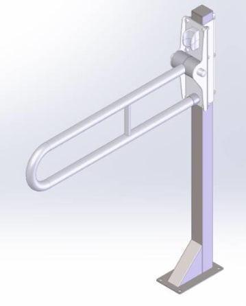Fold Up Rails AKW Free Standing Pillar for Fold Up Rail | Adaptation Supplies