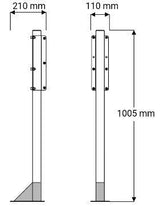 AKW Free Standing Pillar for Fold Up Rail - Adaptation Supplies
